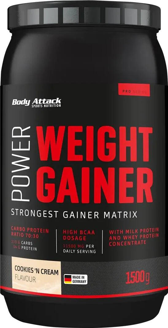Body Attack Power Weight Gainer 1,5kg Cookies & Cream