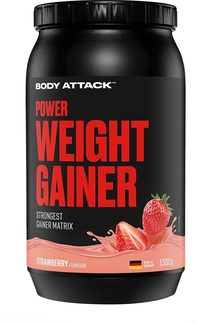 Body Attack Power Weight Gainer 1,5kg Erdbeere