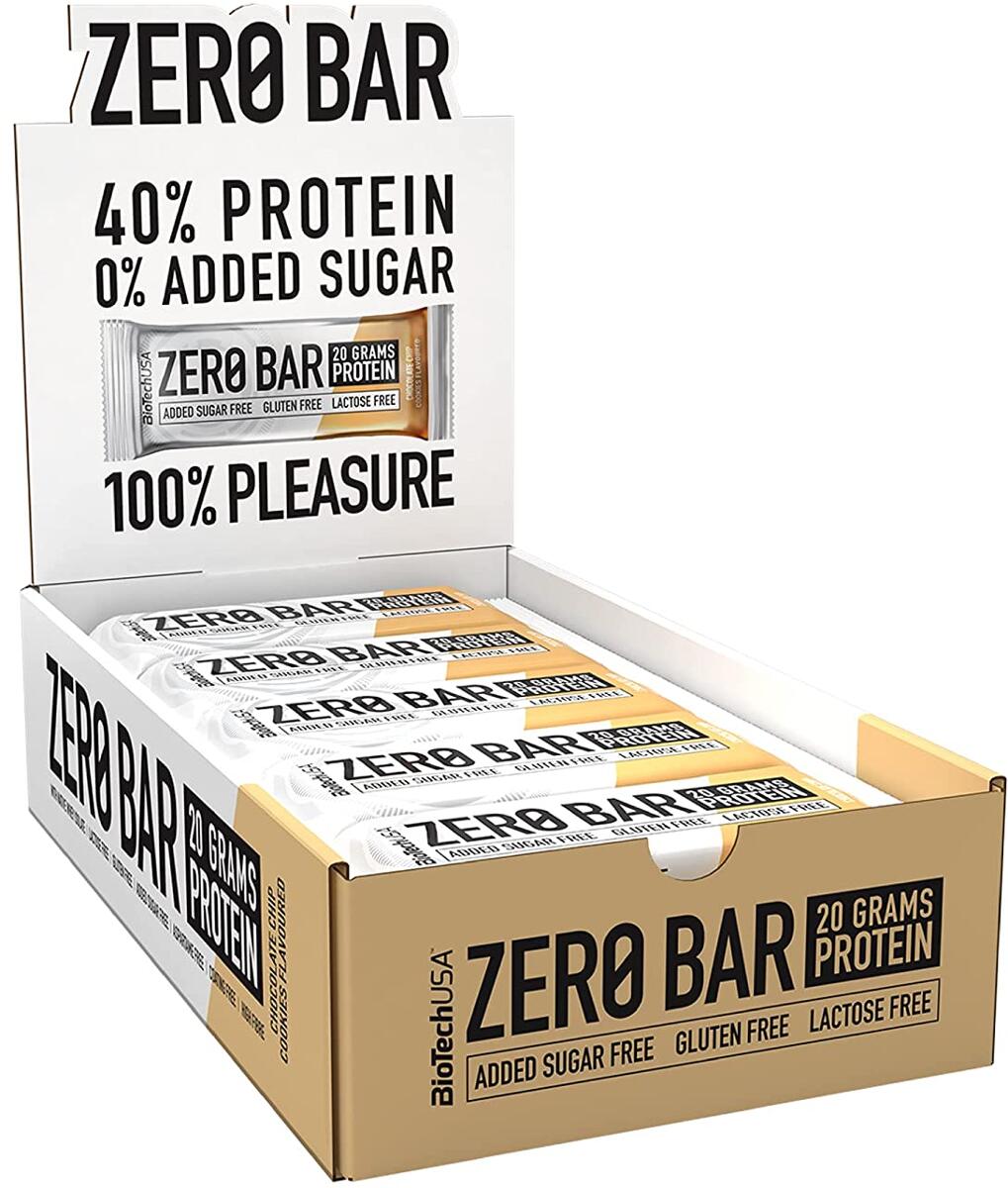 BioTech Zero Bar - 20x 50g Choco Chip Cookies