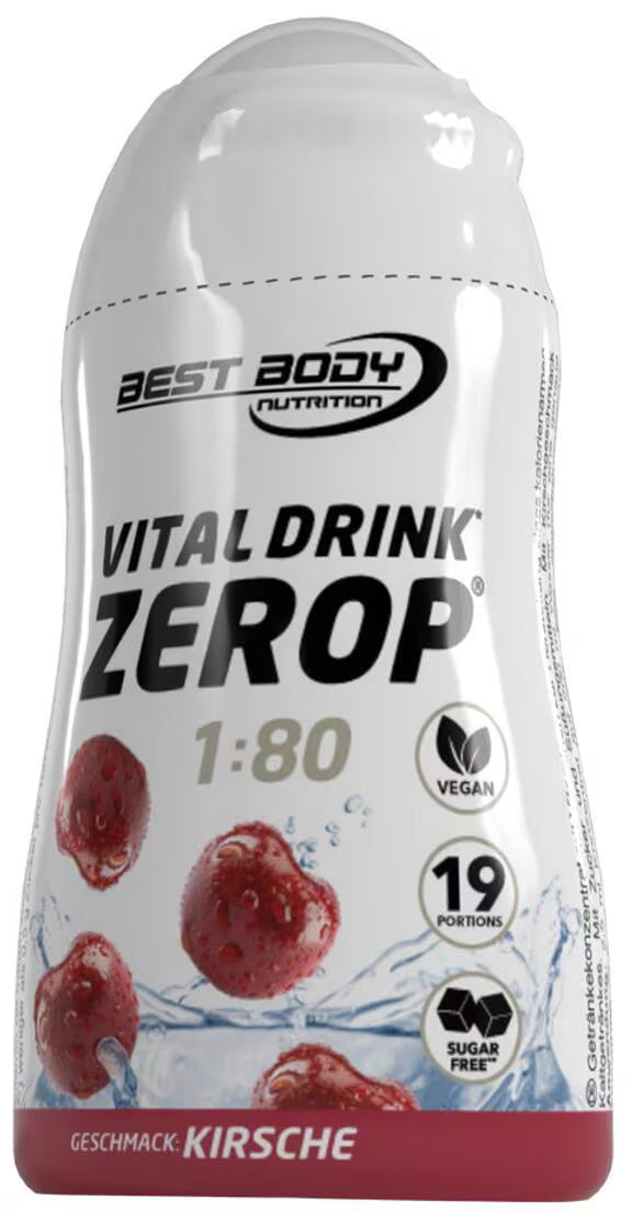 Best Body Vital Drink Flavour Drops 1:80 - 48ml Squeeze Flasche Kirsche