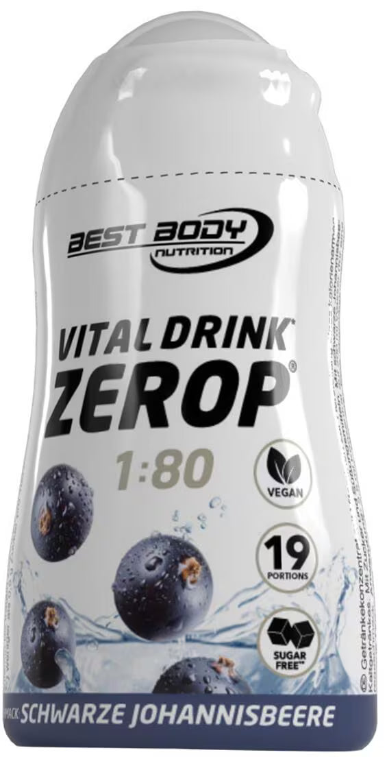 Best Body Vital Drink Flavour Drops 1:80 - 48ml Squeeze Flasche Schwarze Johannisbeere