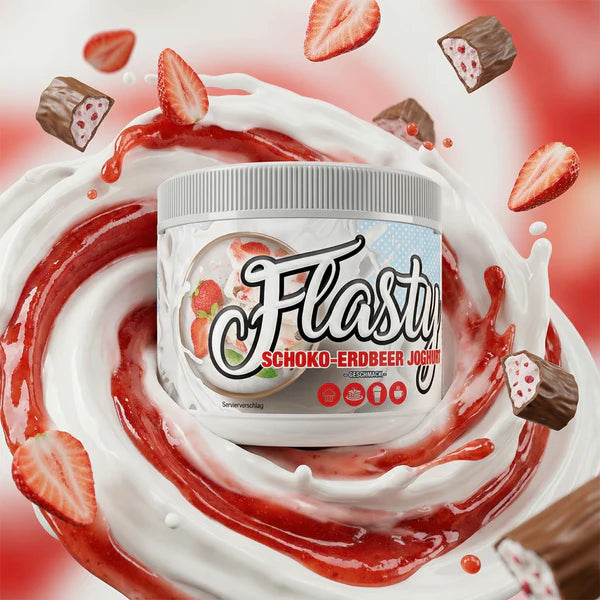 Sinob Flasty Geschmackspulver - 250g Schokolade Joghurt Erdbeere