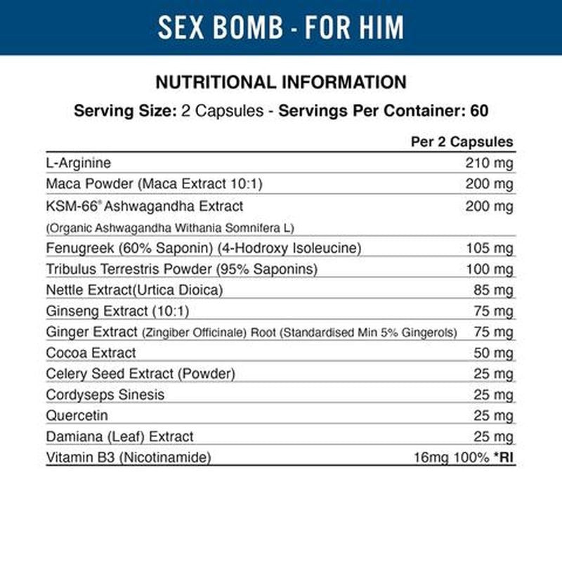 Applied Nutrition Sex Bomb for Him - 120 caps