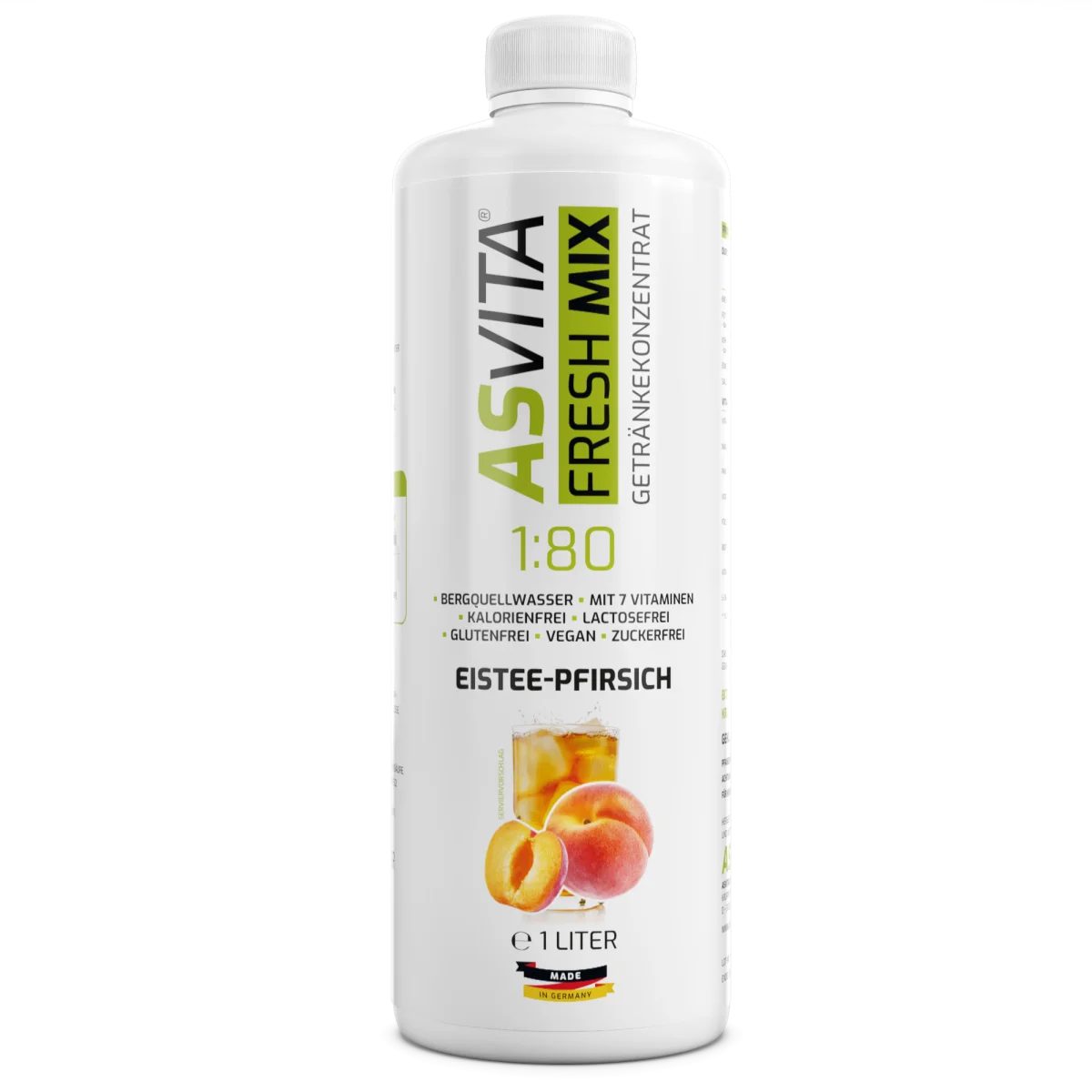 ASVita Fresh Mix Mineralgetränk 1/80 - 1L Eistee-Pfirsich