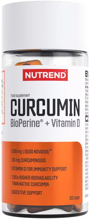 Nutrend Curcumin + Bioperine + Vitamin D, 60 Kapseln