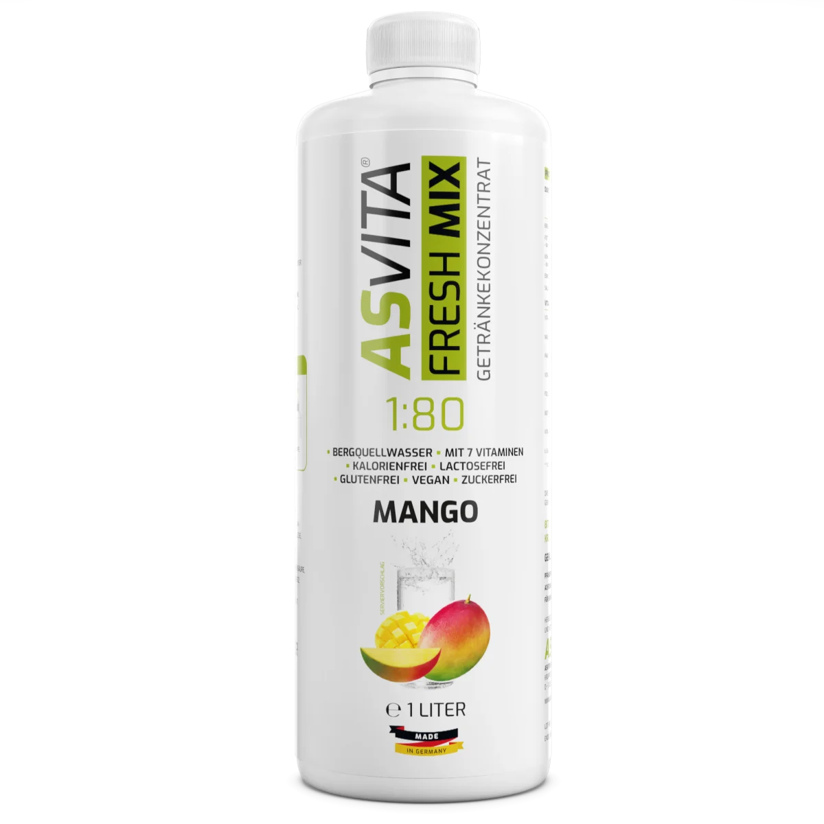 ASVita Fresh Mix Mineralgetränk 1/80 - 1L Mango