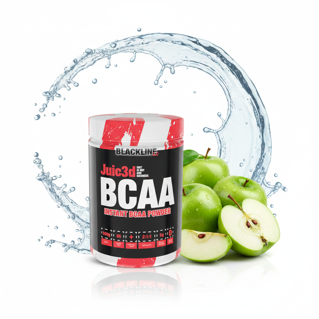 Sinob Juiced BCAA 500g Grüner Apfel mit frischen Äpfeln und Wassersplash