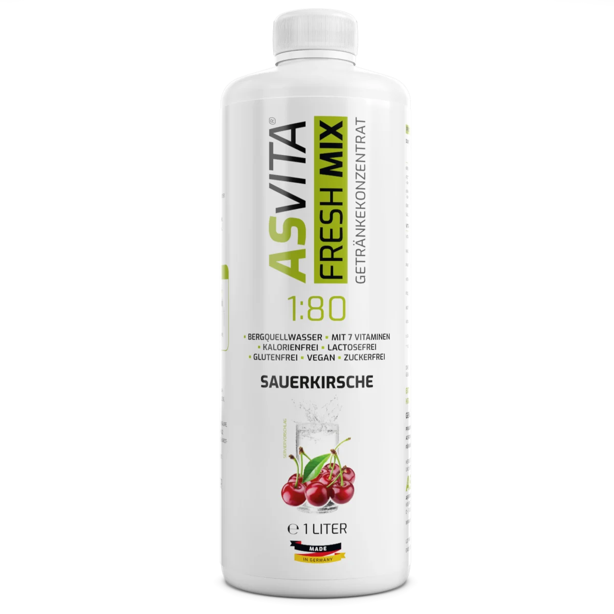 ASVita Fresh Mix Mineralgetränk 1/80 - 1L Sauerkirsche