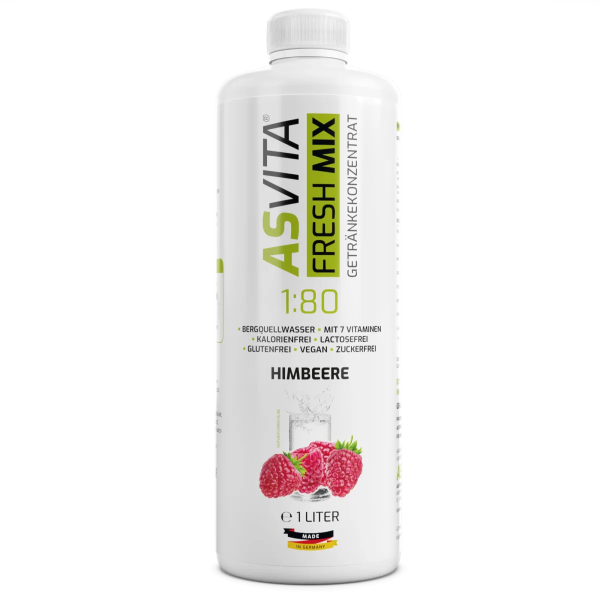 ASVita Fresh Mix Mineralgetränk 1/80 - 1L Himbeere