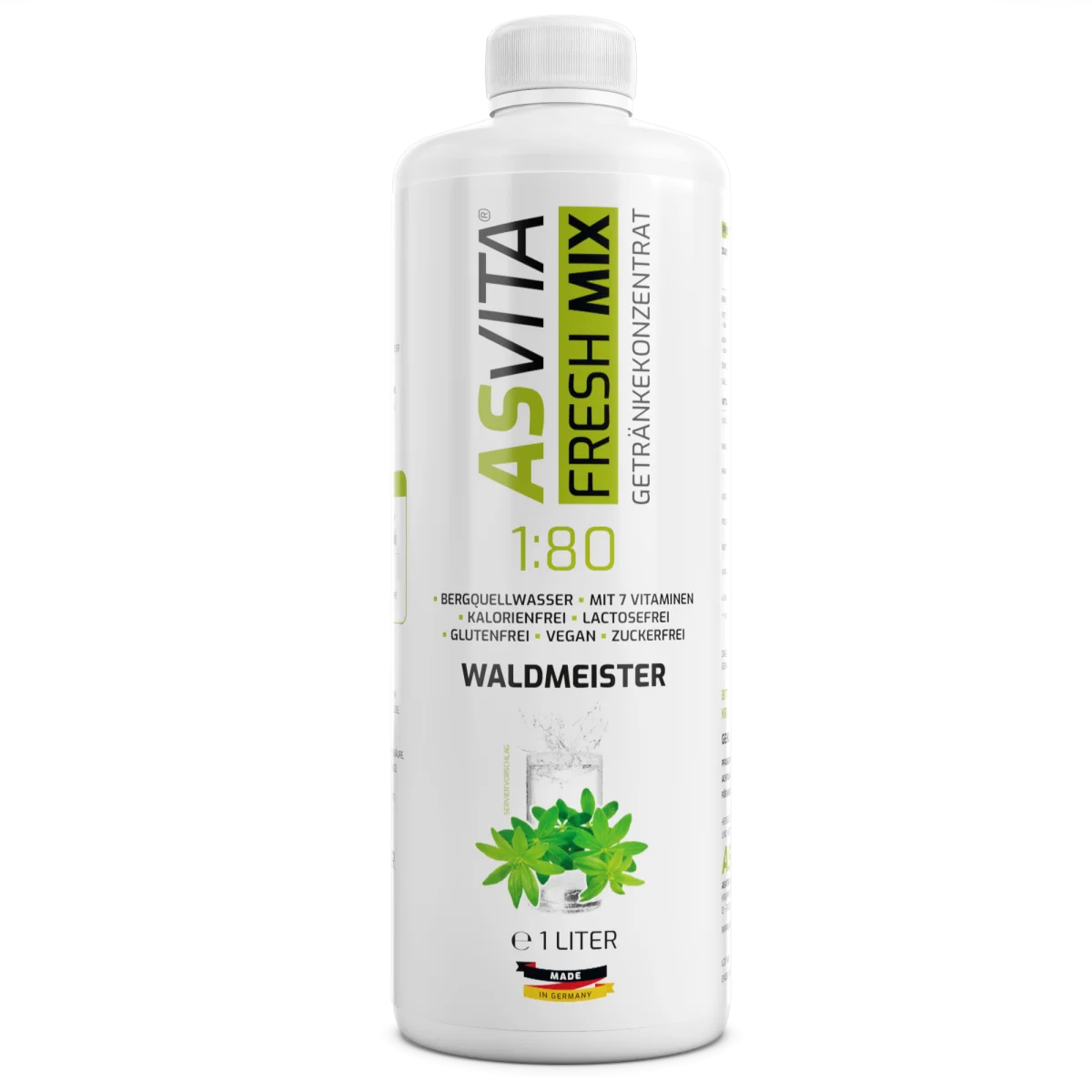 ASVita Fresh Mix Mineralgetränk 1/80 - 1L Waldmeister