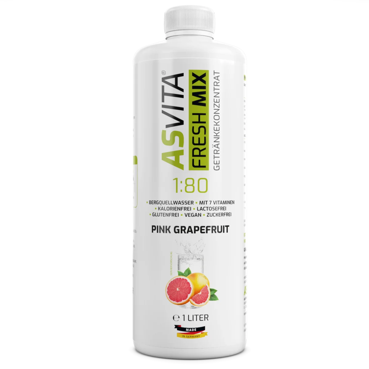 ASVita Fresh Mix Mineralgetränk 1/80 - 1L pink Grapefruit
