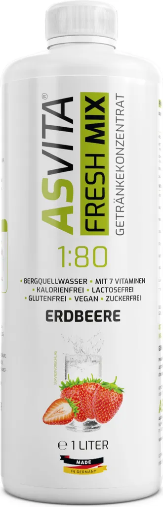 ASVita Fresh Mix Mineralgetränk 1/80 - 1L Erdbeere