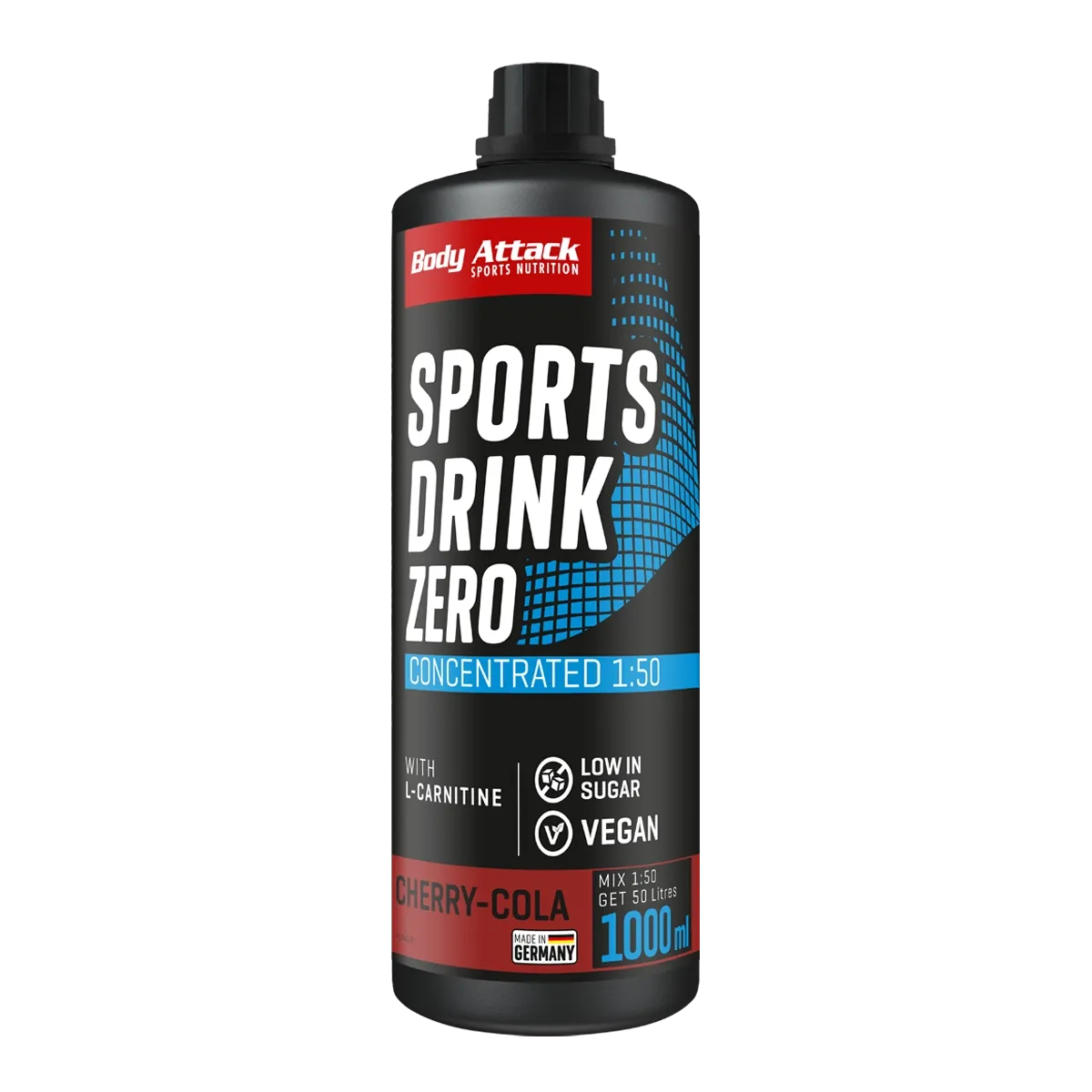 Body Attack Sports Drink Zero 1000 ml Cola Cherry