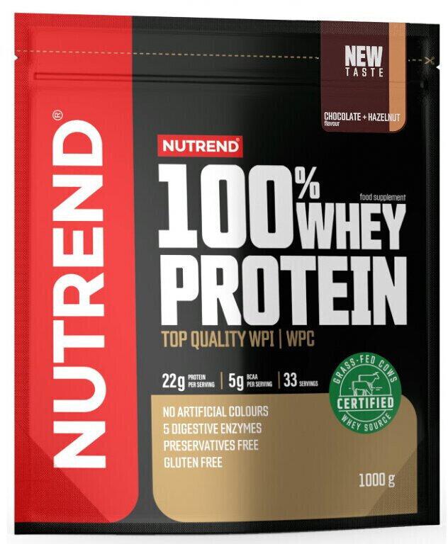 Nutrend 100% Whey Protein 1000g Schoko Hazelnuss